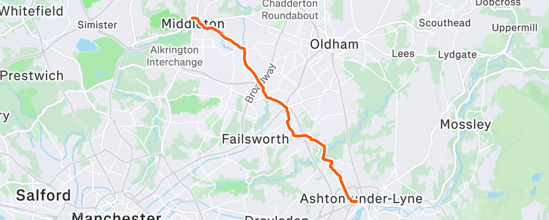 Карта физической активности (Lunch Ride)