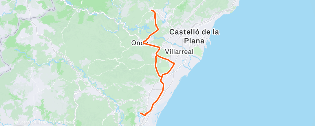 Карта физической активности (Bicicleta por la mañana)