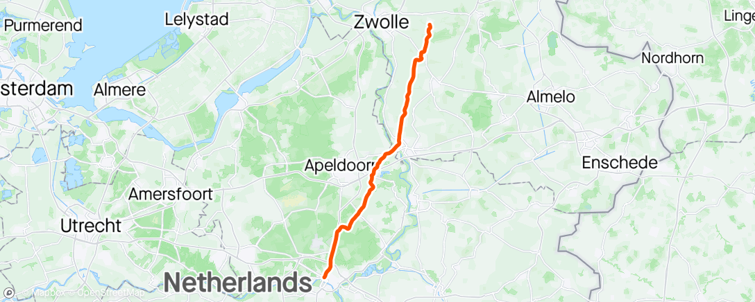 Mapa de la actividad (Naar de Specialized klimcriterium Arnhem)