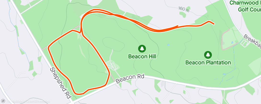 Map of the activity, PARK RUN