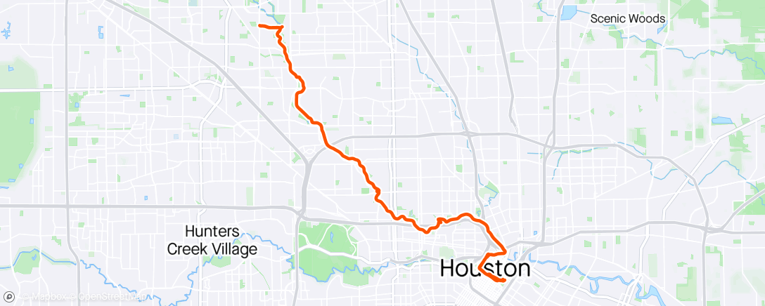 Map of the activity, Houston