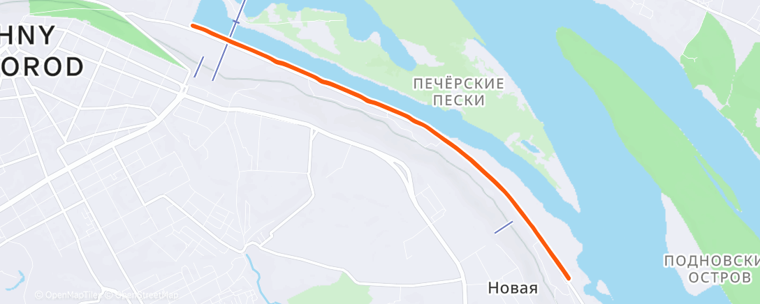 Map of the activity, Лыжероллеры