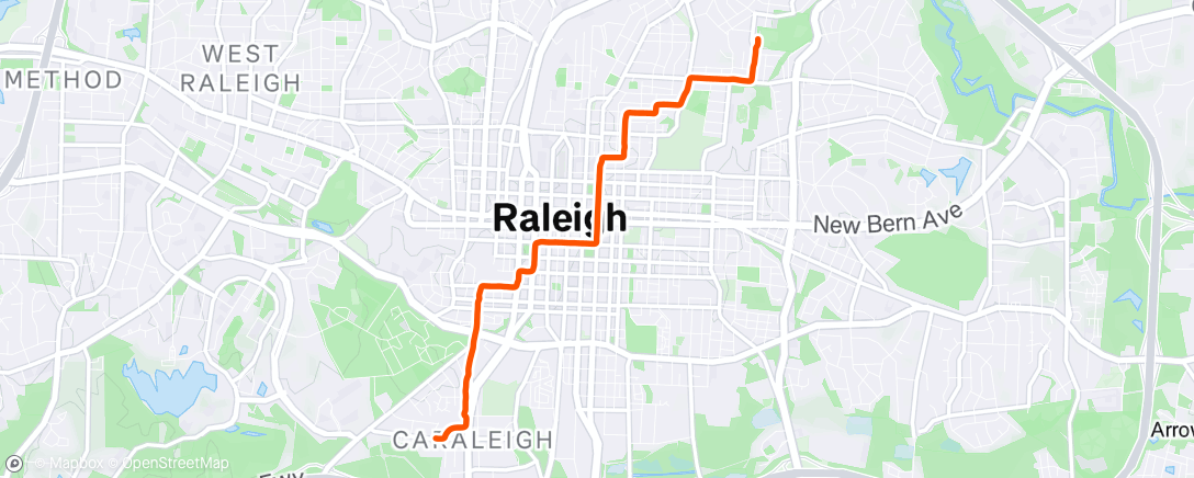 Map of the activity, Morning Run