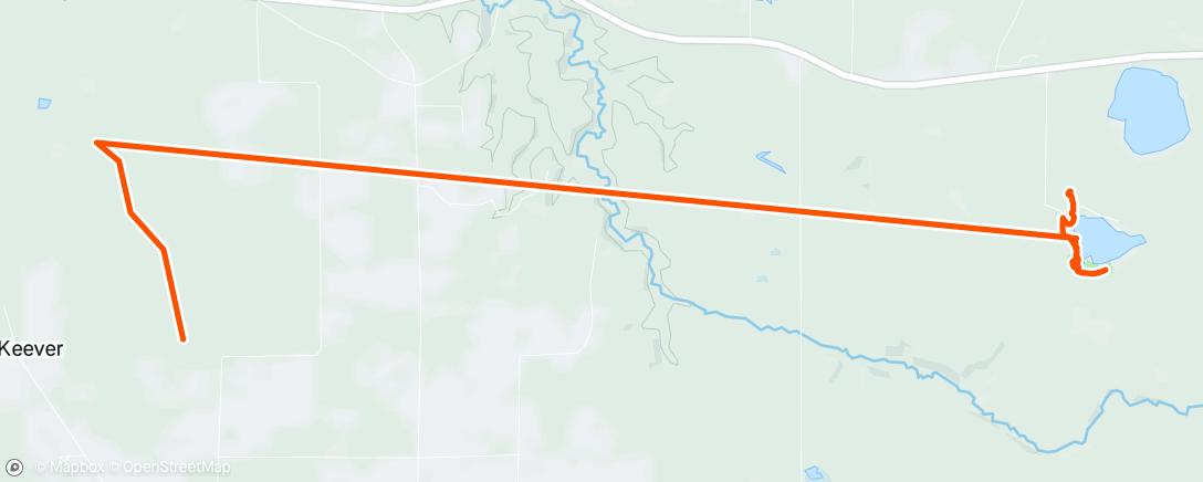 Map of the activity, Morning Snowshoe