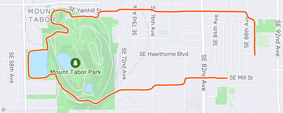 Map of the activity, Lunch Run