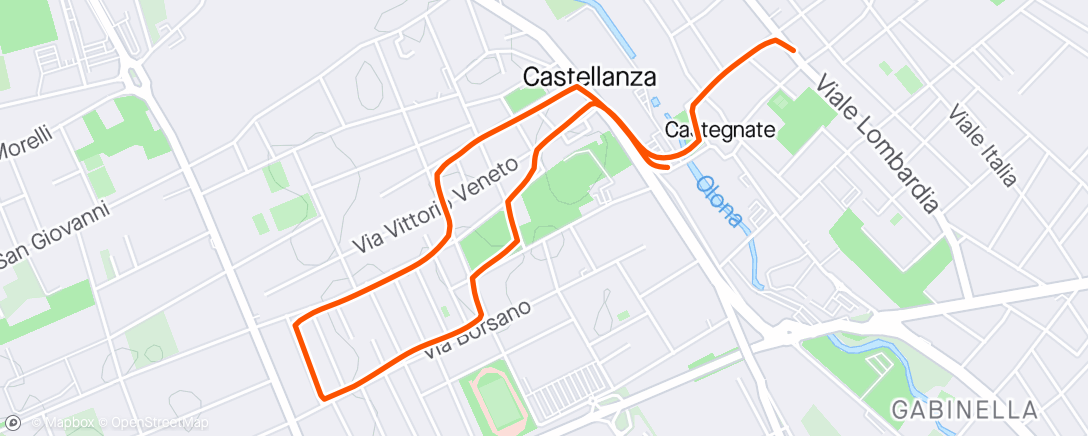「Corsa notturna」活動的地圖