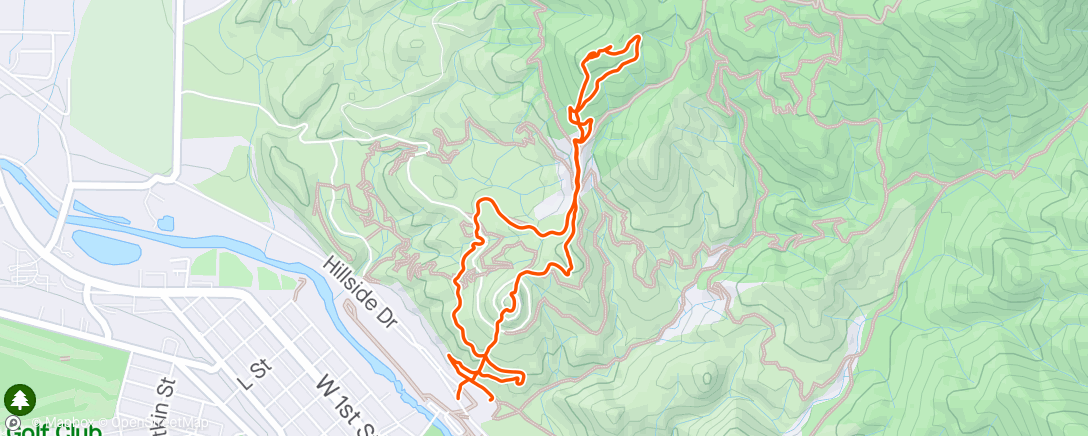 Map of the activity, Hike it out