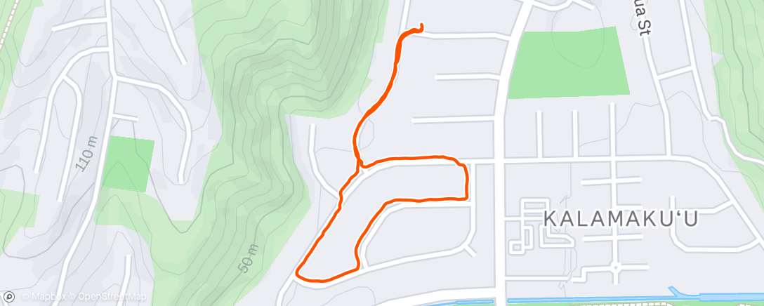 Map of the activity, Afternoon Walk