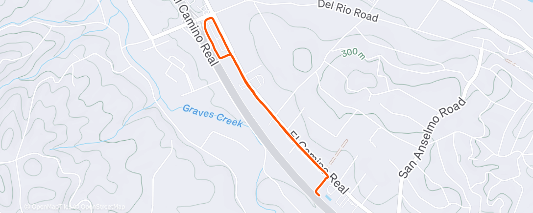 Map of the activity, Morning Run