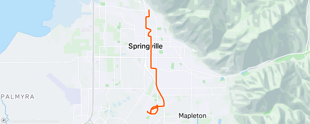 Map of the activity, Afternoon Run