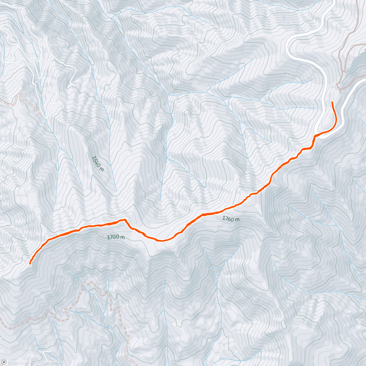 Map of the activity, Evening Trail Run
