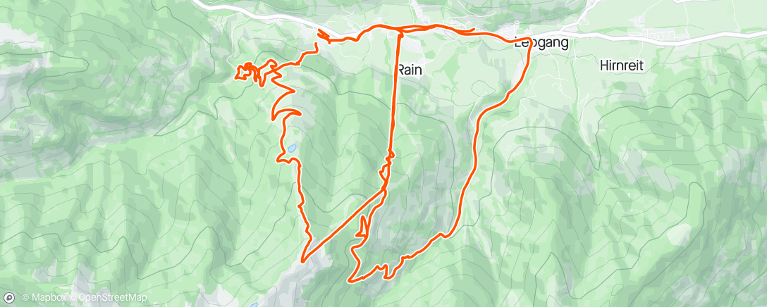 Carte de l'activité Mountain Biking