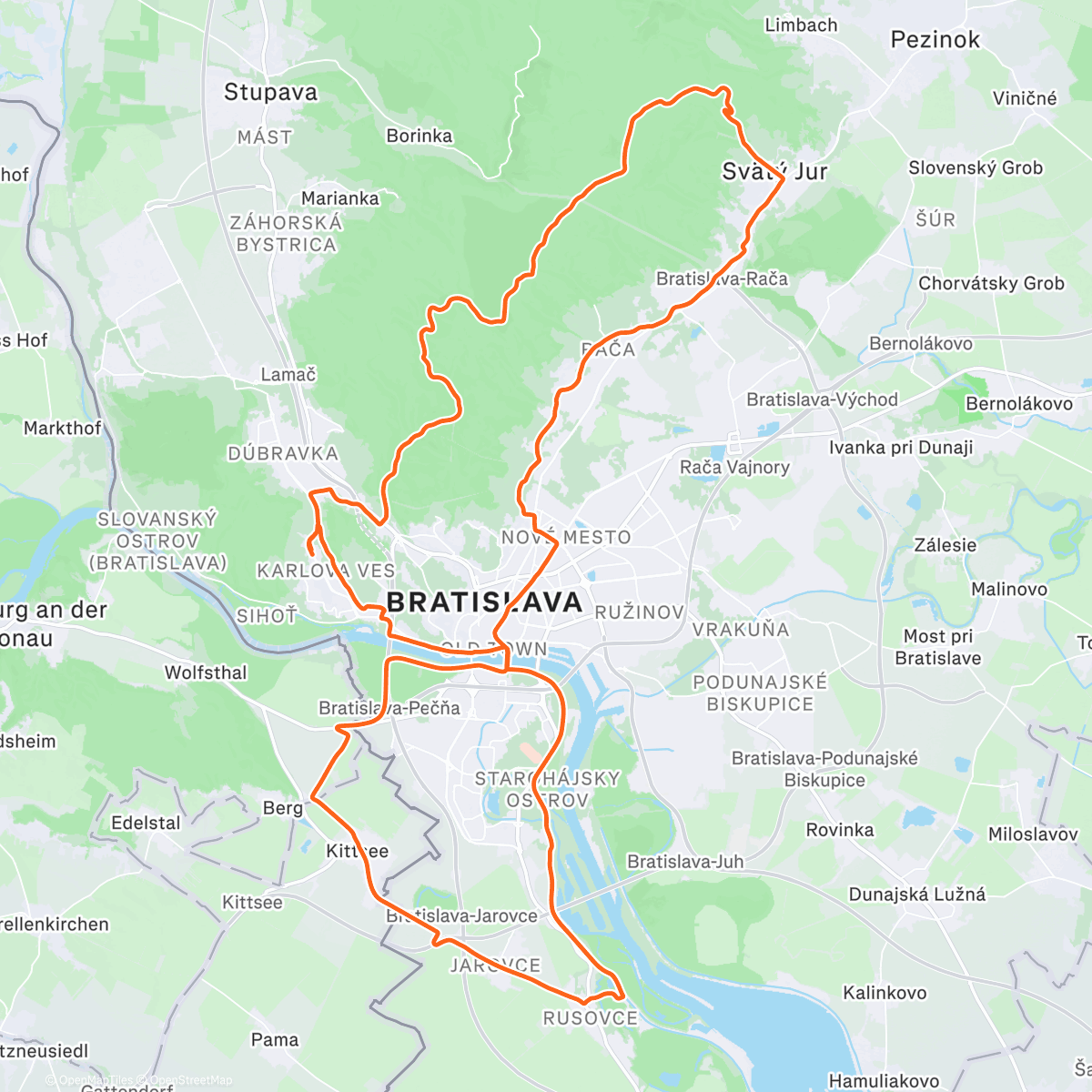 Map of the activity, Morning ride