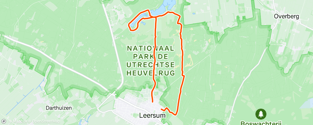 Map of the activity, Afternoon Run