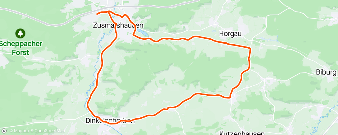 Map of the activity, Rund um die fünf Berge (Agawang)