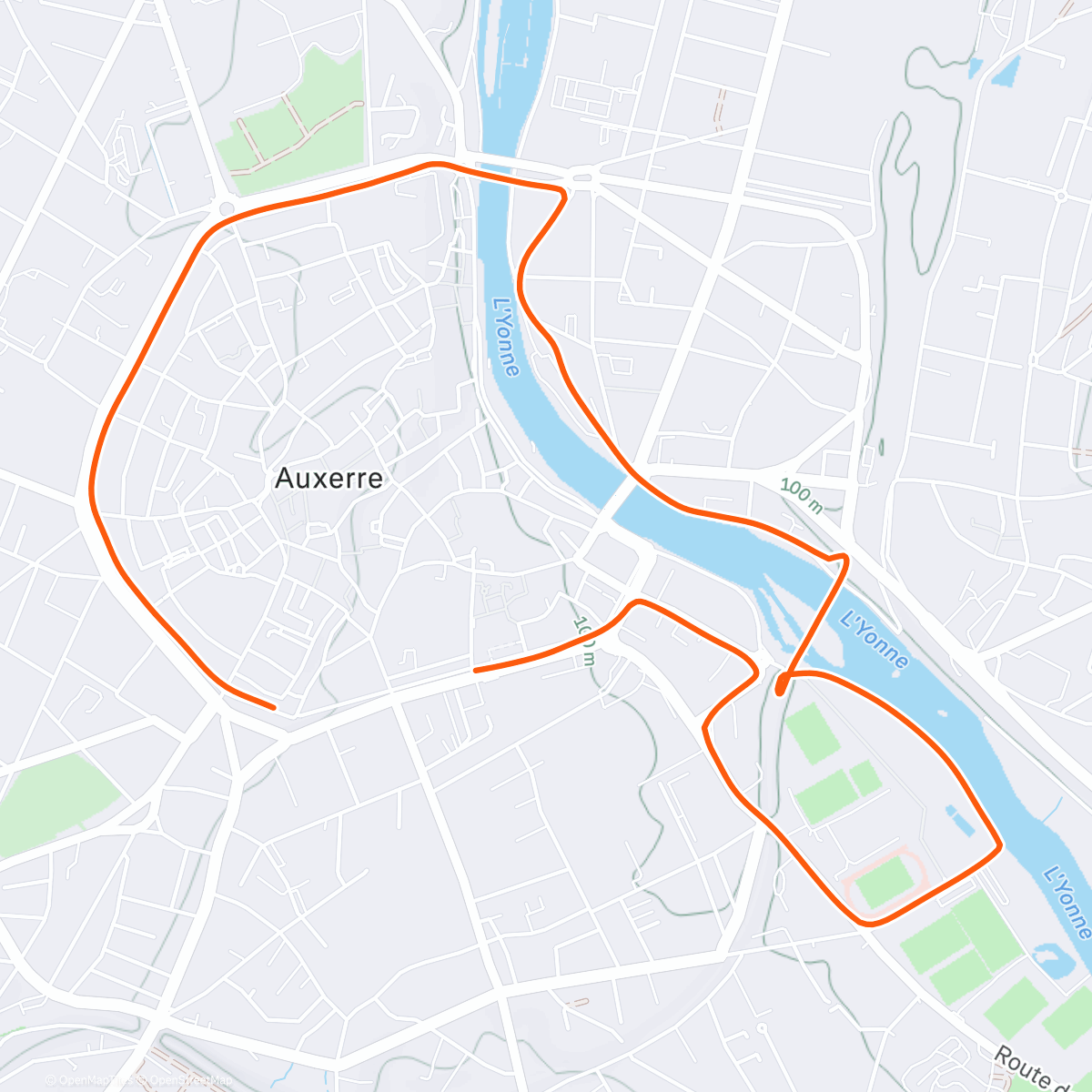 Map of the activity, Run en famille ❤️❤️❤️