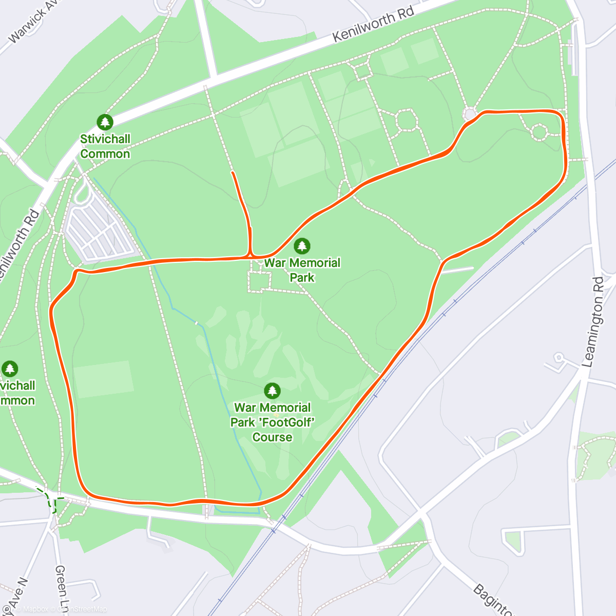 Mapa de la actividad, Coventry parkrun with Caz, Nat & Liam ⛅