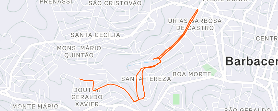 Map of the activity, Corrida 3