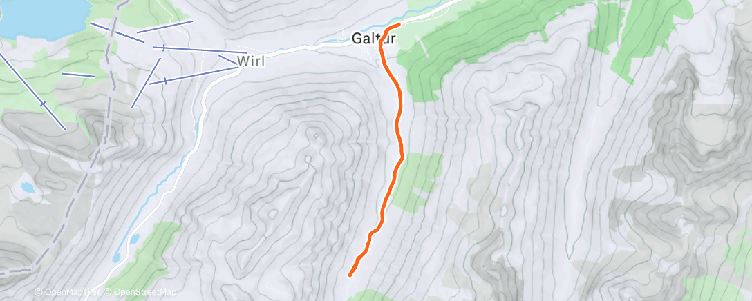 Map of the activity, Family hike
