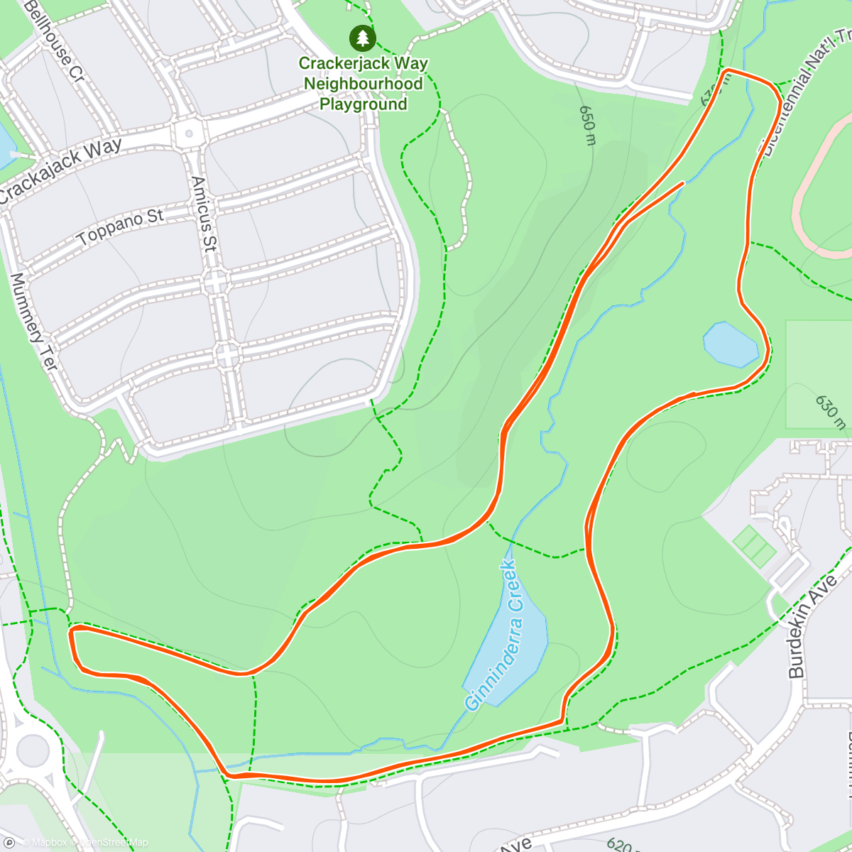 Mapa da atividade, parkrun 152.78 - at Wagi Bridge