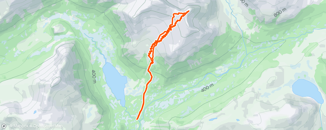 Map of the activity, Smørbottind med Benedikte