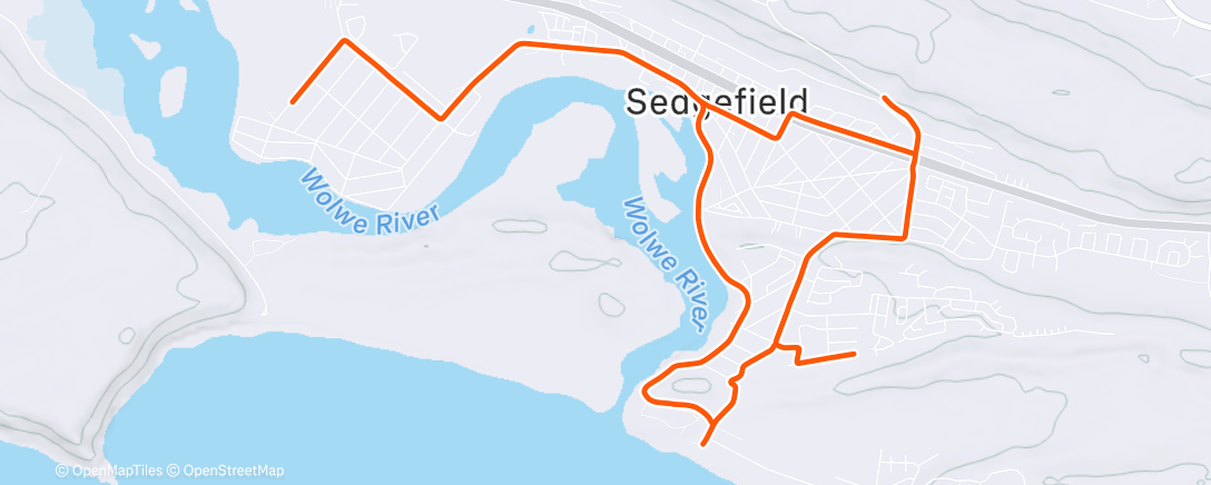 Map of the activity, Morning Run