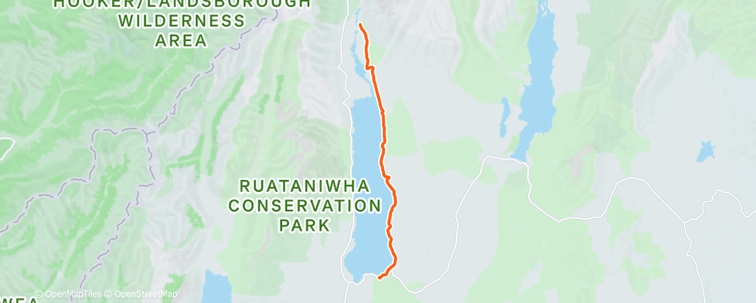 Map of the activity, ROUVY - A2O day 1b - Lake Pukaki ~ New Zealand