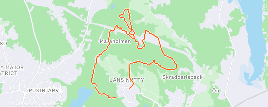 Карта физической активности (Afternoon Run)