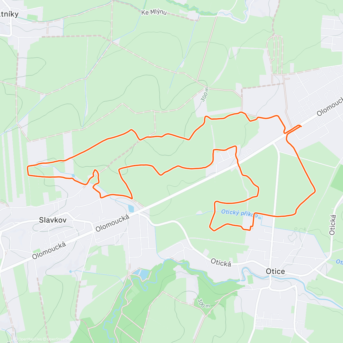 Карта физической активности (Slavkovsko - otická operace)