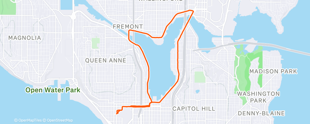 Map of the activity, Morning Run