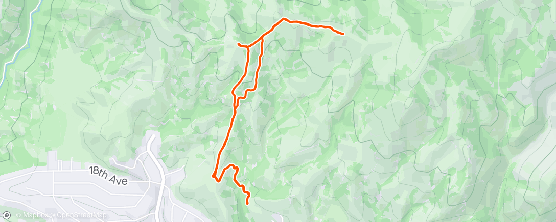 Mapa de la actividad (Roudy morning hike, thanks Pepper, haha)