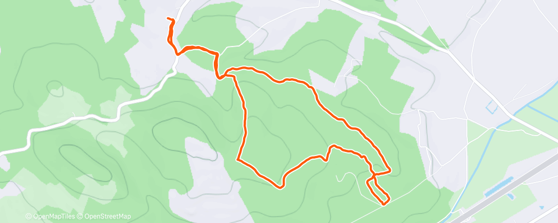 Map of the activity, Afternoon Trail Run