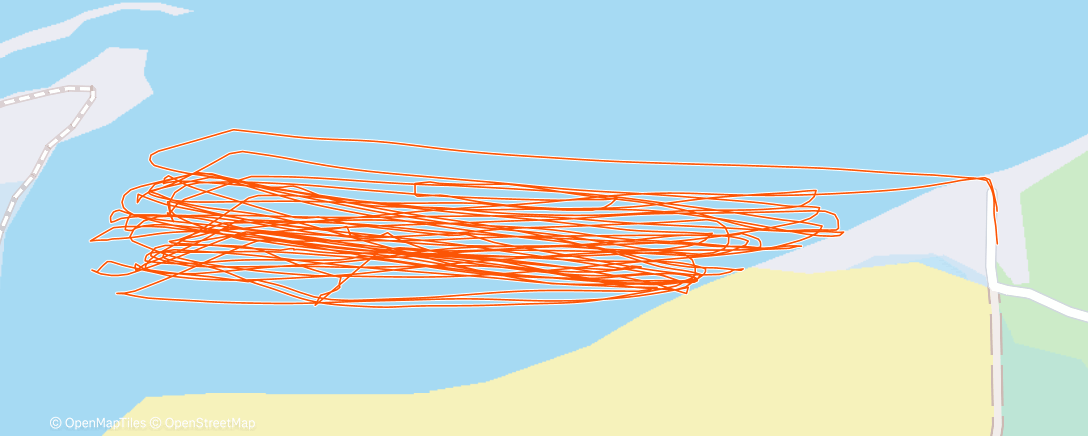 Map of the activity, Afternoon Windsurf