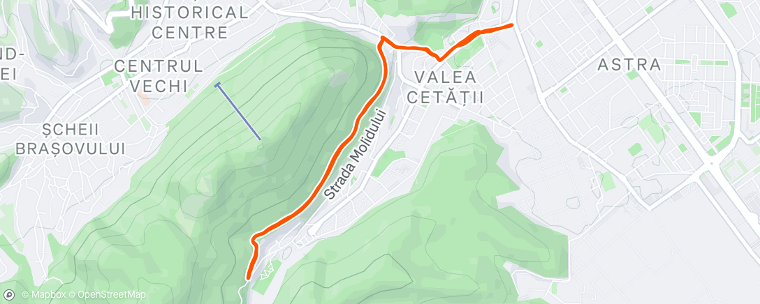 Map of the activity, Afternoon Run