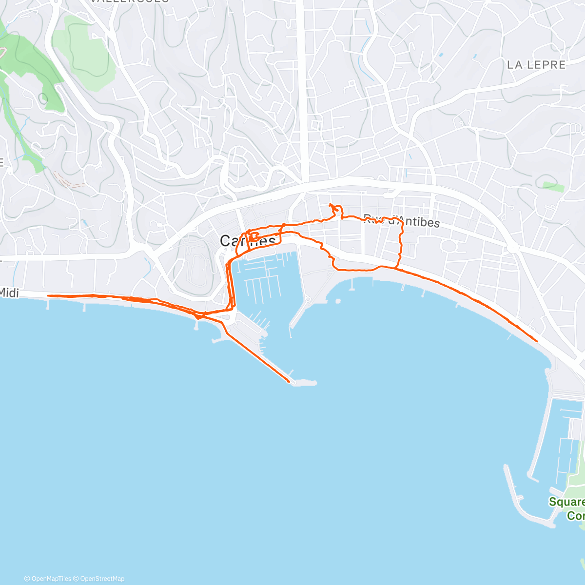 Map of the activity, Marche dans l'après-midi