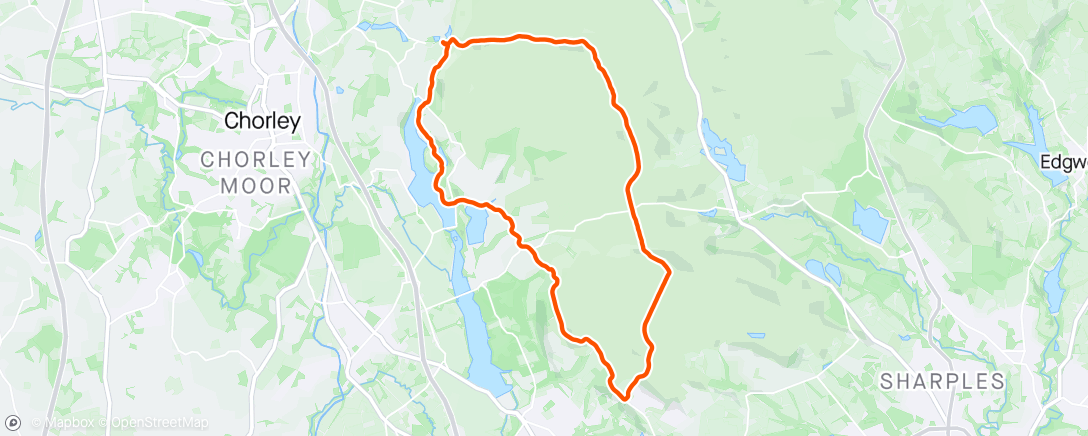 Map of the activity, Great Hill, Winter Hill & Rivington Hike with Elina