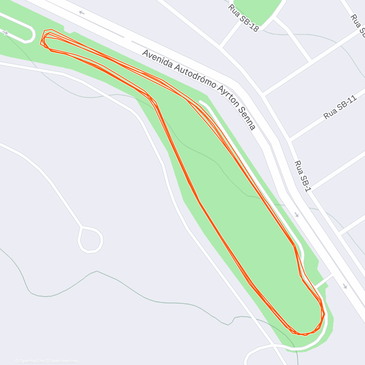 Map of the activity, Corrida ao entardecer