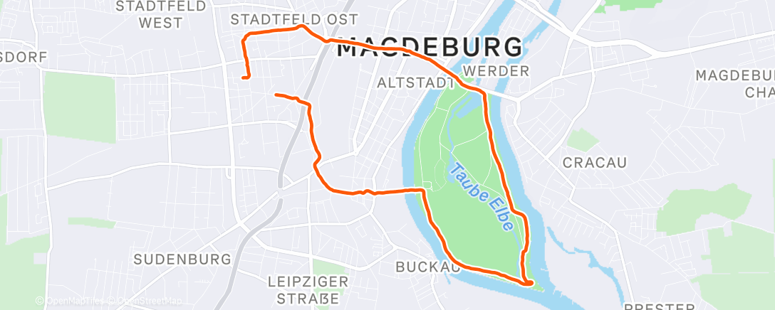 Карта физической активности (Lauf am Morgen)