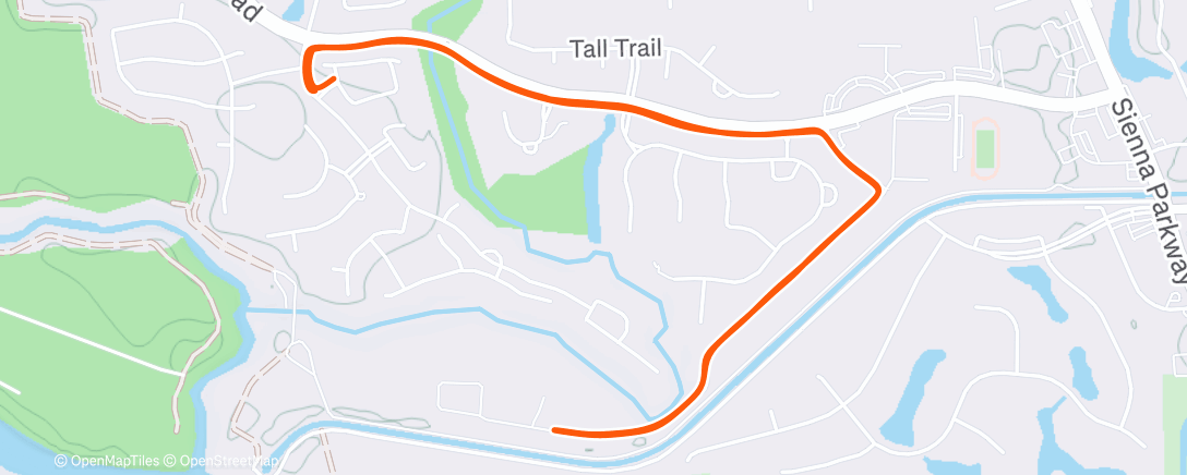 Map of the activity, Morning Run