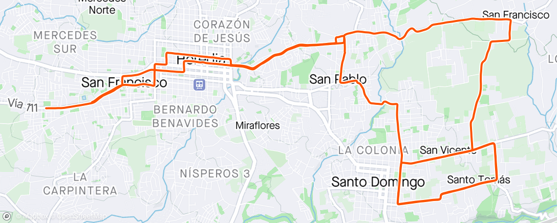 Map of the activity, Sto Domingo