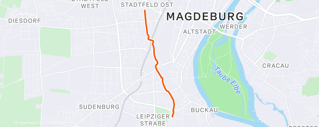 Map of the activity, Spaziergang am Nachmittag