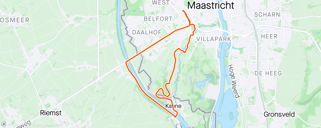 Map of the activity, Maastricht Kanne