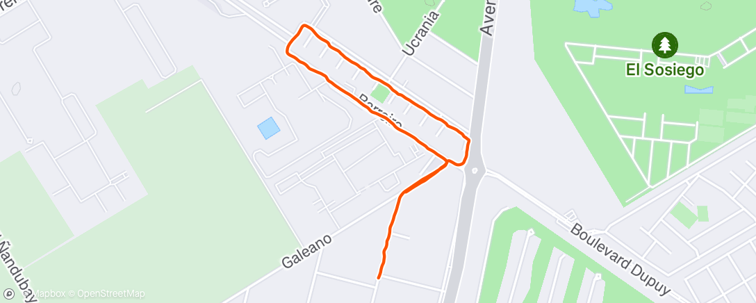 Map of the activity, Morning Run