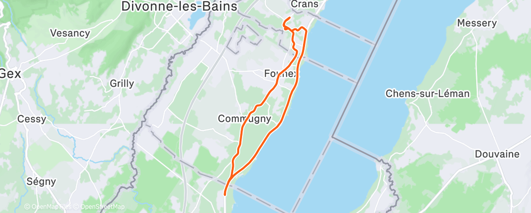 Map of the activity, Quelques 1000 à allure seuil