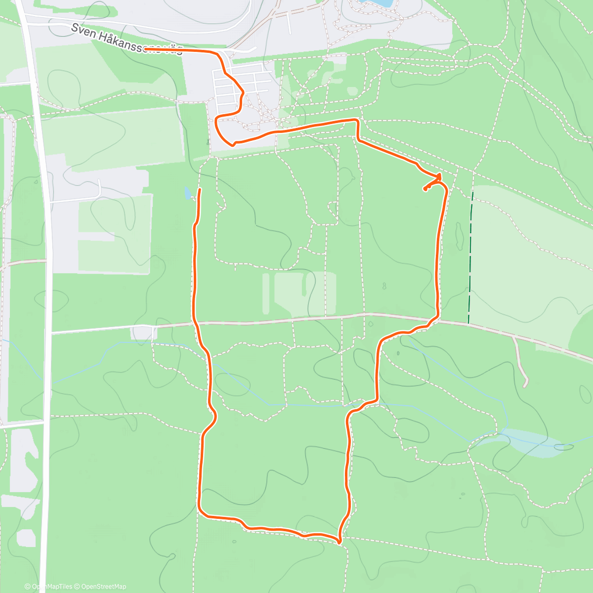 Map of the activity, Afternoon Hike