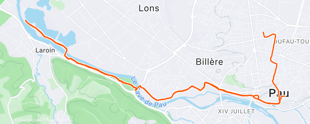 Map of the activity, Morning Run