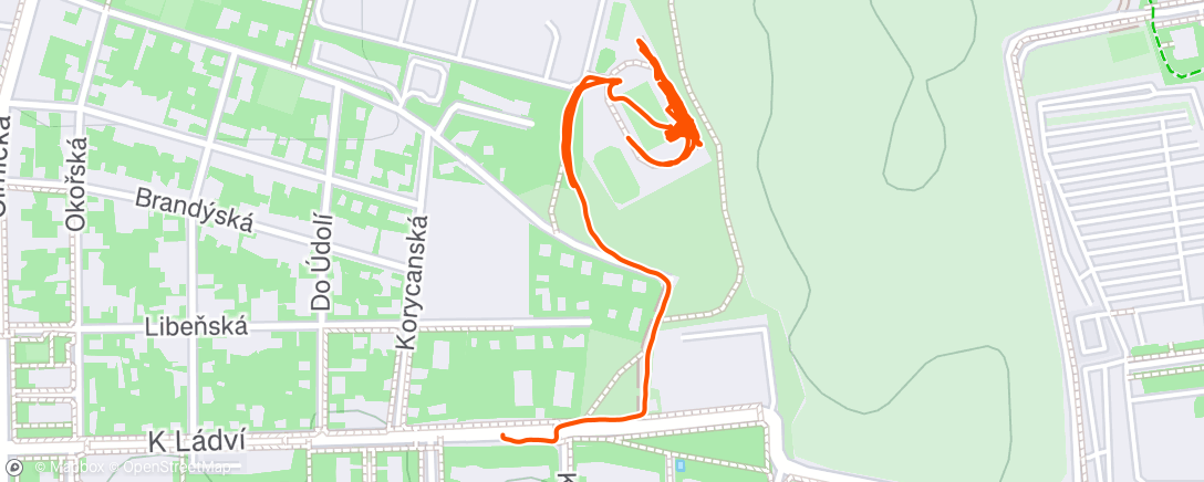Map of the activity, Afternoon Run