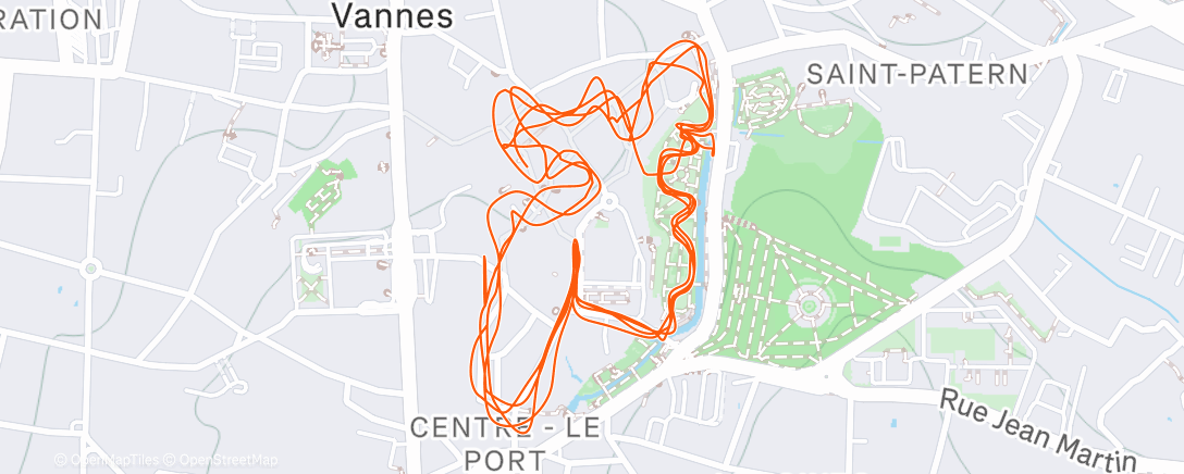 Карта физической активности (Corrida de Vannes 🎉)