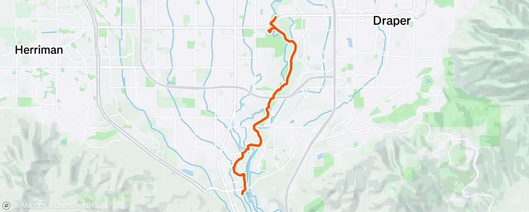 Map of the activity, Morning Run