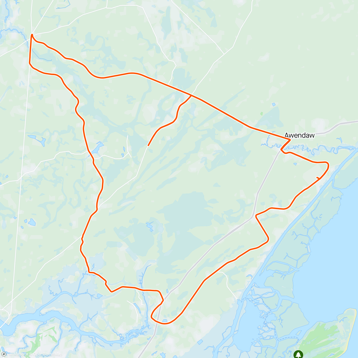 Map of the activity, Ride the Lowcountry with Wanda - SS